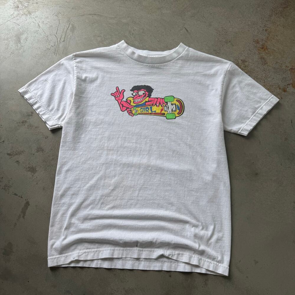 Vintage Y2K Girl Skateboards Logo Classic Rare Retro Graphic T-shirt Size Medium